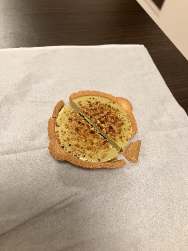 Photo of the product after being cut with a knife to reveal its contents